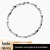 Pulseira Mobius Masculina e Feminina Colar de Aço Titânio Mais Vendido Tendência Masculina Nicho Estilo Frio Joia Versátil Corrente Semente de Melão