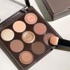Paleta de sombras de ojos de nueve colores daizy marrón cálido morado taro mate perlado té con leche pan de mantequilla paleta ins maquillaje de color barato