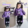 Conjunto de Moletom para Meninas Outono 2026 Novo Desenho Animado Roupas de Primavera/Outono Estilo Coreano para Crianças Kuromi