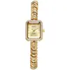 NAIDU Lujo Ligero Dial Cuadrado Incrustado de Diamantes Cadena Hueso de Serpiente Reloj de Cuarzo para Mujer Retro Dorado Reloj Cuadrado Pequeño Mano de Alta Gama