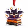 Colgante de Halloween acrílico con forma de fantasma de biblioteca transfronteriza, artículo de exhibición para sala de estar, estudio y decoración de escenas