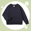 Camiseta Básica Holgada de Cuello Redondo para Niños y Niñas de Comercio Exterior, Chaqueta Superior para Niños Mayores, Sudadera de Algodón para Niños de Color Sólido