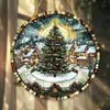 Pingente de apanhador de sol em acrílico, casa, varanda, janela, pátio, atmosfera de feriado de Natal, disco decorativo em acrílico
