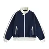 Sudadera cárdigan de color block con cuello alto estilo universitario para hombre y mujer, nueva temporada de primavera y otoño, marca de moda, holgada, casual, deportiva, chaqueta de pareja, moderna