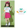 Coro de animadoras infantiles, espectáculo de danza, reunión deportiva de escuela primaria, traje de actuación de manga corta a juego de colores, verano
