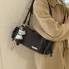 Bolsa Boston Acolchoada Retrô Desgastada da Moda Feminina Casual de Grande Capacidade com Alça Única Bolsa Transversal Versátil de Nicho para Mulheres