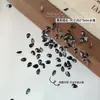 Decorações de Nail Art com Zircônia Preta em Formato de Cisne, Gota d'Água, Marquise, Ponta Inferior Afiada, Irregular, Mini, Fundo Plano Chanfrado
