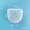 Produtos de Comércio Exterior Caixa Transparente Fosca para Dentadura Azul Caixa para Aparelho Dental Caixa de Armazenamento para Dentadura Caixa Espessa para Protetor Bucal