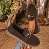 Mocasines de Tallas Grandes Transfronterizos para Mujer 2026 Primavera Nuevo Llegado Slip-on de Lona Casual Zapatos Individuales para Mujer En Stock