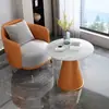 Juego de sofá de un asiento y mesa de centro para recepción de hotel, sala de reuniones de clientes, oficina de ventas, salón de belleza, centro comercial, mueble de sala de exposición, gama alta