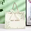 Bolsa de Regalo Jasmine Qinghuan Bolsa de Regalo Souvenir de Cumpleaños Empaque Bolsa Tote Papel de Empaque Tienda de Ropa Personalización