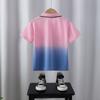 Camisa Polo Infantil Verão 2025 Novo Estilo Manga Curta Crianças Camiseta Esportiva Casual com Letra Tendência da Moda de Verão para Meninos