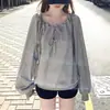 Sudadera Holgada de Hombros Descubiertos Estilo Coreano de Moda para Mujer, Nuevo Jersey de Otoño con Mangas Largas, Estilo Ins