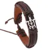 HYP Pulsera de Cuero Tejido Hecha a Mano Estilo Hip Hop Hueco Europeo Múltiples Accesorios Suministro Directo del Fabricante Original En Stock