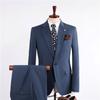 Terno Masculino Slim Fit para Negócios, Resistente a Amassados, Traje Formal Profissional, Roupa para Trabalho em Banco, Estilo de Negócios, Sensação de Alto Padrão, Adequado para Casamentos e Uso Profissional