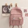 Mochila Escolar para Meninas, Bolsa de Lona Estilo Ins College, Mochila Versão Coreana Ulzzang Soft Girl, Grande Capacidade