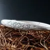 Nafoge joyería de plata al por mayor pulsera de plata de ley s990 hecha a mano pulsera de pie de plata para mujer pulsera de plata retro telescópica