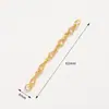 Cadena de Extensión para Pulsera Estilo Nacional Chapado en Cobre Oro Real 18K Accesorios Oro y Plata Bicolor Seleccionable Hecho a Mano DIY Collar Pulsera Doble