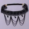 Accesorios Retro Oscuros Elegantes de Encaje Fiesta de Cumpleaños Correas para Piernas Personalizadas Halloween Estilo Gótico Accesorios para Piernas Cos