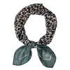 Moda de moda Retro Estampado de Leopardo Bufanda de Seda Camisa Ropa Exterior Decorativa Gasa 65 Pañuelo Cuadrado Pequeño Elegante Calentador de Cuello Bufanda