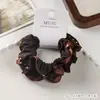 2 Tarjetas Anillo de Pelo para Intestino Grueso Estilo Elegante Pequeño Fragante Cuerda para el Cabello a Cuadros Cuerda para el Cabello de Bola para Dama Tendón de Goma Accesorios para el Cabello Cuerda para Cola de Caballo