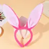 Diadema Popular Transfronteriza de Orejas de Conejo de Peluche para Pascua, Diadema para el Cabello, Fiesta, Discoteca, con Soporte de Alambre, Flexible
