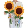 Nuevo Producto Terminado de Girasol de Hilo Tejido Gigante, un Imprescindible para Aprobar Exámenes, un Pequeño Regalo para Graduación de Secundaria y Universidad, una Flor Ceremonial