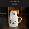 Alegre Tetera Pequeña de Cerámica Kiln Ru con Tapa, Taza de Cerámica de Gran Capacidad, Tetera de Oficina, Taza de Té