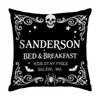 Funda de almohada de Halloween de terror Calavera Letra Atmósfera de terror Decoración festiva Funda de almohada Venta al por mayor Amazon Transfronterizo