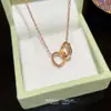 Collar con Colgante de Corazón Nuevo Simple Exquisito Estilo Coreano Cadena para Clavícula de Acero de Titanio Versátil de Lujo Ligero de Nicho de Gama Alta