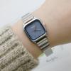 Reloj Cuadrado de Banda Irregular para Mujer Reloj de Malla Tejida con Cinta de Malla Reloj de Moda para Mujer Reloj de Cuadrado Pequeño Mori con Cuarzo Verde