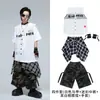 Roupas da Moda Street Dance Infantil Hip Hop Conjunto de Colete para Meninos Fantasia de Performance Bateria Hip Hop Bang de Rua Estiloso