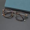 Armazón de gafas para hombre estilo japonés hecho a mano retro artístico estilo Hong Kong cuadrado placa hecha a mano miopía cara grande gafas de titanio puro
