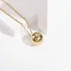 Campana Simple de Acero Inoxidable Europea y Americana 20 mm Acero de Titanio Chapado en Oro de 18 Quilates Cadena Fina de Personalidad para Collar de Mujer Cadena para Clavícula Campana de Comodidad