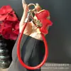 Regalo Año Nuevo Zodiaco Lanyard para Teléfono Poni de Cuero Correa de Cuero de Color Sólido Encanto Versátil para Bolsa Llavero Correa de Cadena para Teléfono