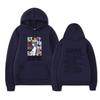 Comércio exterior outono e inverno novo estilo americano high street Kanye homens e mulheres personagens paródia letras grafiti moletom com capuz
