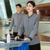 Uniforme de Limpieza de Manga Larga para Otoño e Invierno para Limpiadores de Propiedades, Camareros de Hotel y Personal de Centro Comercial