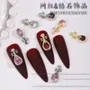 Celebridade da Internet Nova Arte de Unhas Joias Luxo Leve Alta Retenção de Cor Série Estilo Nacional Diamante Zircônia Pipa Tridimensional Broca de Decoração para Unhas