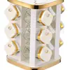 Set Combinado Giratorio de Especias para Cocina Modelo Nuevo Transfronterizo, Botellas de Especias de Lujo Ligero, Botellas de Condimentos, Caja de Almacenamiento, Caja de Especias