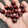 Contas Dzi lineares de âmbar artificial, contas soltas vintage, contas cilíndricas de âmbar em gradiente vermelho sangue de galinha, contas espaçadoras e contas para joias Lulutong