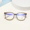 Nuevo espejo óptico plano de montura grande que bloquea la luz azul, se puede equipar con miopía al por mayor para hombres y mujeres, montura de gafas cuadrada retro TR90