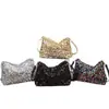 Bolso de Hombro con Lentejuelas, Bolso de Axila, Bolso de Mano Simple Popular, Bolso Tipo Dumpling de Moda, Bolso de Mujer Estilo Coreano, Estilo Nuevo