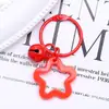 Chaveiro Pingente Estrela de Cinco Pontas Colorido em Acrílico Decoração de Case de Fone de Ouvido Dopamina Estilo Fresco Decoração de Bolsa de Casal
