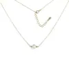 Collar de Plata de Ley s925 con Perla de Agua Dulce Natural para Mujer Lujo Ligero Mini Exquisito de Moda Simple Versátil Cadena para Clavícula