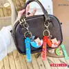Nuevo Lindo Colgante de Oso Lunar Llavero Exquisito Creativo Colgante para Bolso de Pareja Llavero de Regalo