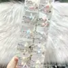 Grampo de Cabelo Redondo Pequeno de Feijão com Strass, Laço de Renda Estilo Coreano, Presilha para Franja Lateral de Menina Doce
