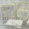 Bolsa de regalo de conejito con lunares morados, estilo ins, alto atractivo estético, gran capacidad, adecuada para estudiantes, bolsa para regalo de mejores amigos, regalo de cumpleaños