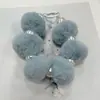 Pingente de Bola de Pelo de Coelho Preguiçoso Corrente para Capinha de Celular DIY Pingente de Bola de Pelo Peludo Outono e Inverno Corrente para Celular Estilo Doce e Cool