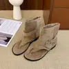 Botines Retro Franceses de Verano con Diseño de Punta de Clip, Combinados con Sandalias Romanas, Nuevas Impresionantes Botas Cortas Estilo Western 2026 para Mujer