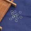 Plata de Ley 925 Redonda de un Solo Círculo Hecha a Mano DIY Joyería Pulsera Collar Conexión Final Accesorios Fábrica Stock Listo Entrega 48H